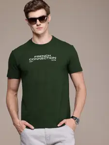 French Connection Men Brand Logo Printed Bio Finish T-shirt