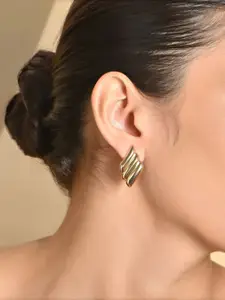 ToniQ Gold-Plated Contemporary Studs