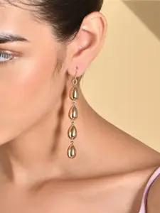 ToniQ Gold-Plated Beaded Drop Earrings