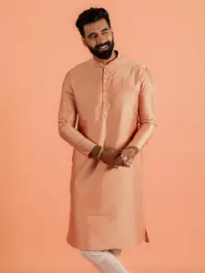 KISAH Mandarin Collar Regular Straight Kurta