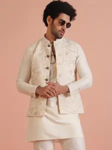 KISAH Men Printed Nehru Jacket