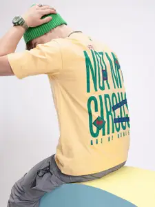 Kook N Keech Typography Printed Drop-Shoulder Sleeves Pure Cotton T-shirt