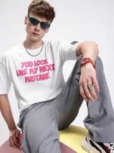 Kook N Keech Typography Printed Drop-Shoulder Sleeves Pure Cotton T-shirt