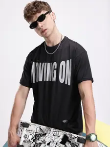 Kook N Keech Typography Printed Drop-Shoulder Sleeves Pure Cotton T-shirt