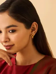 Kushal's Fashion Jewellery Embellished Bridal Contemporary 92.5 Silver Stone Studs