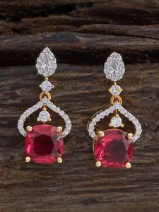 Kushal's Fashion Jewellery Gold Plated & Zircon-Embellished Bridal Adjustable Finger Ring