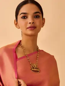 Kushal's Fashion Jewellery Gold-Plated Beaded Antique Necklace