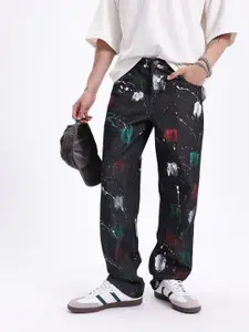 Kook N Keech Men Straight Fit Printed Cotton Jeans