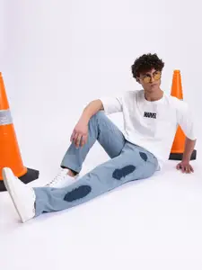 Kook N Keech Men Mid-Rise Dyed Effect Pure Cotton Straight Fit Jeans