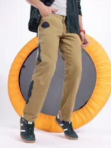 Kook N Keech Men Pure Cotton Straight Fit Light Fade Printed Jeans