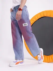 Kook N Keech Men Straight Fit Printed Acid Wash Pure Cotton Jeans