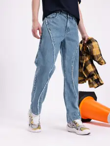 Kook N Keech Men Straight Fit Frayed Distress Jeans