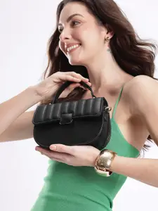 DressBerry Quilted Structured Satchel