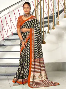 Anouk Ethnic Motifs Pure Cotton Bagru Saree