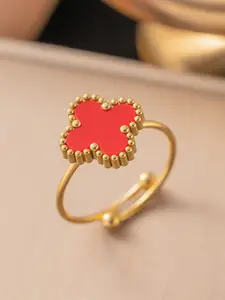 MYKI Gold-Plated Stainless Steel Adjustable Finger Ring