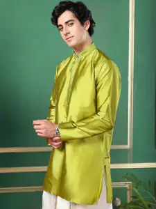 TATTVA Mandarin Collar Long Regular Sleeves Regular Straight Kurta