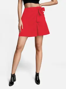 glitchez Split Tie-Up Mini Skorts