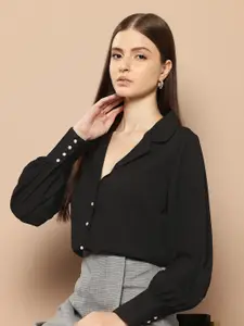 her by invictus Classic Bishop Sleeve Casual Shirt