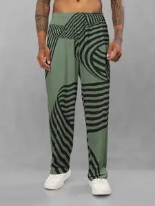 BULLMER Men Printed Mid Rise Relaxed Fit Track Pants
