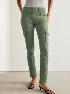 NEXT Women Slim Fit Stretchable Cargo Jeans