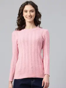 One Femme Self Design Woollen Pullover