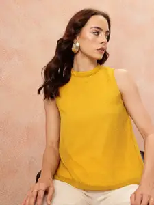 all about you Dobby Textured Sleeveless Top