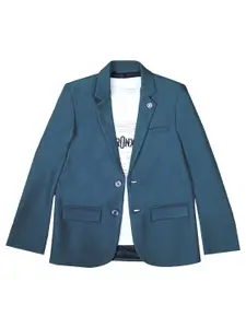 CHARCHIT Boys Long Sleeves Single-Breasted Blazers and T-Shirt