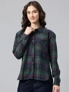 One Femme Modern Checked Casual Shirt