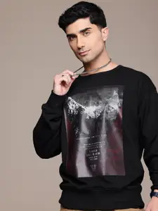 The Roadster Lifestyle Co. Men Printed Relaxed Fit Sweatshirt