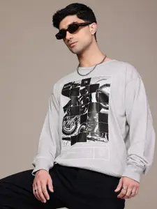 The Roadster Lifestyle Co. Men Printed Relaxed Fit Sweatshirt