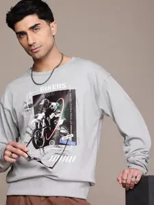The Roadster Lifestyle Co. Men Printed Relaxed Fit Sweatshirt