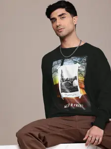 The Roadster Lifestyle Co. Men Printed Relaxed Fit Sweatshirt