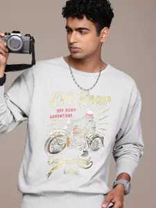 The Roadster Lifestyle Co. Men Printed Relaxed Fit Sweatshirt