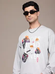 The Roadster Lifestyle Co. Men Printed Relaxed Fit Sweatshirt