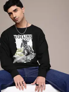 The Roadster Lifestyle Co. Men Printed Relaxed Fit Sweatshirt