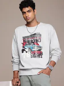The Roadster Lifestyle Co. Men Printed Relaxed Fit Sweatshirt