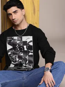 The Roadster Lifestyle Co. Men Printed Relaxed Fit Sweatshirt
