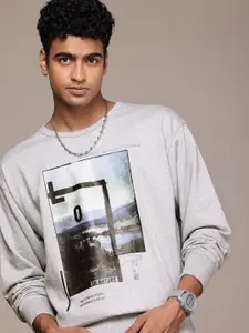 The Roadster Lifestyle Co. Men Printed Relaxed Fit Sweatshirt