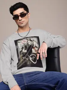 The Roadster Lifestyle Co. Men Printed Relaxed Fit Sweatshirt