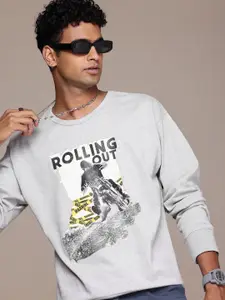 The Roadster Lifestyle Co. Men Printed Relaxed Fit Sweatshirt