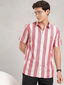 Nautica Slim Fit Vertical Stripes Pure Cotton Casual Shirt