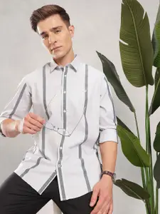 Nautica Classic Fit Opaque Striped Pure Cotton Casual Shirt