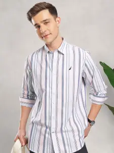 Nautica Classic Fit Tartan Checked Pure Cotton Casual Shirt