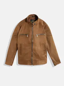 Leather Retail Boys Suede Faux Leather Biker Jacket