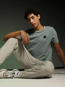 Puma Jacquard Self Design Pure Cotton Slim Fit T-shirt