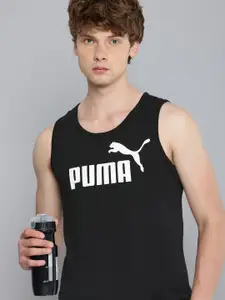Puma ESS Brand Logo Printed Pure Cotton Training or Gym T-shirt