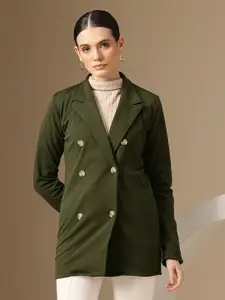 Chemistry Double-Breasted Longline Formal Blazer