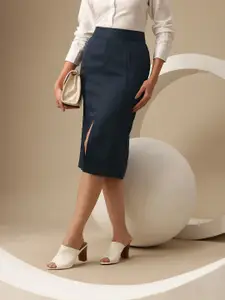 Chemistry High-Waist Semi-Formal Paneled Straight Skirt