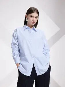 her by invictus Relaxed Fit Drop-Shoulder Sleeves Casual Shirt