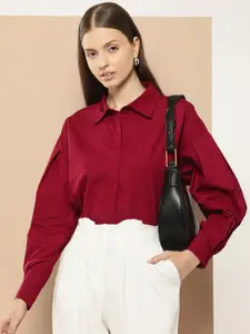 her by invictus Women Pure Cotton Formal Shirt